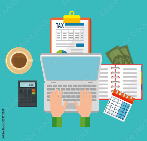 tax day time set icons