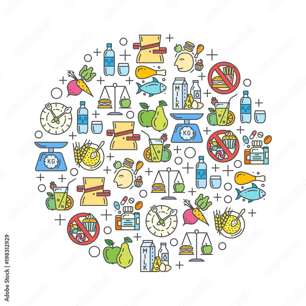 Healthy diet background. Healthy diet background.