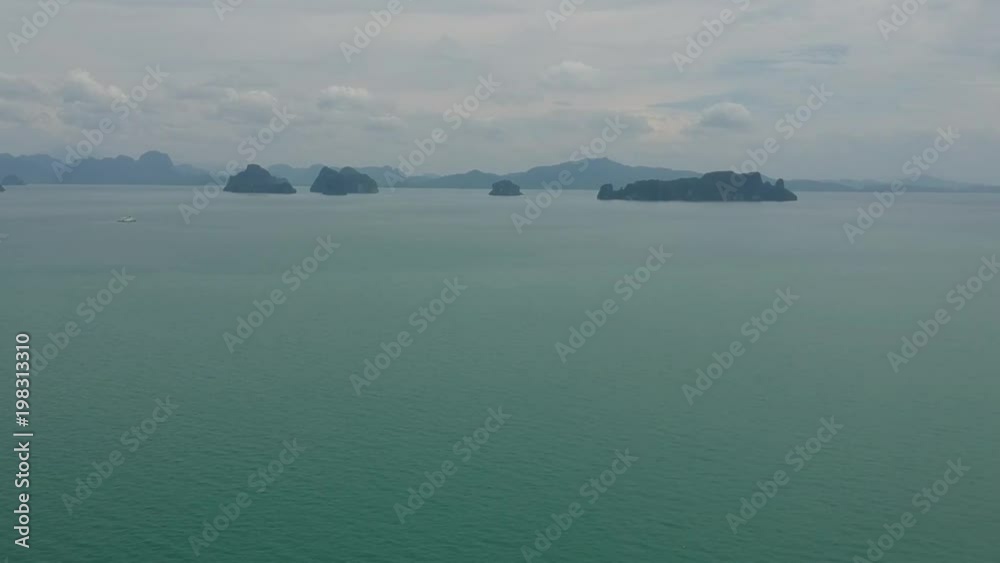 Thailand limestones in andamansea by drone HD Thailand limestones in andamansea by drone HD