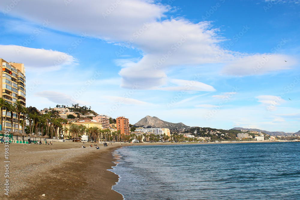 Malagueta beach, Malaga, Spain