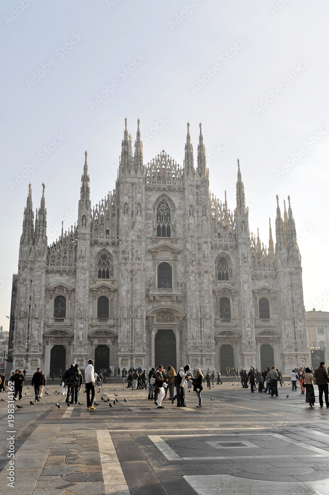 Mailänder Dom, Duomo, Baubeginn 1386, Fertigstellung 1858, Mailand, Milano, Lombardei, Italien, Europa, ÖffentlicherGrund, Europa