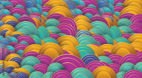 art deco wave scales japan style