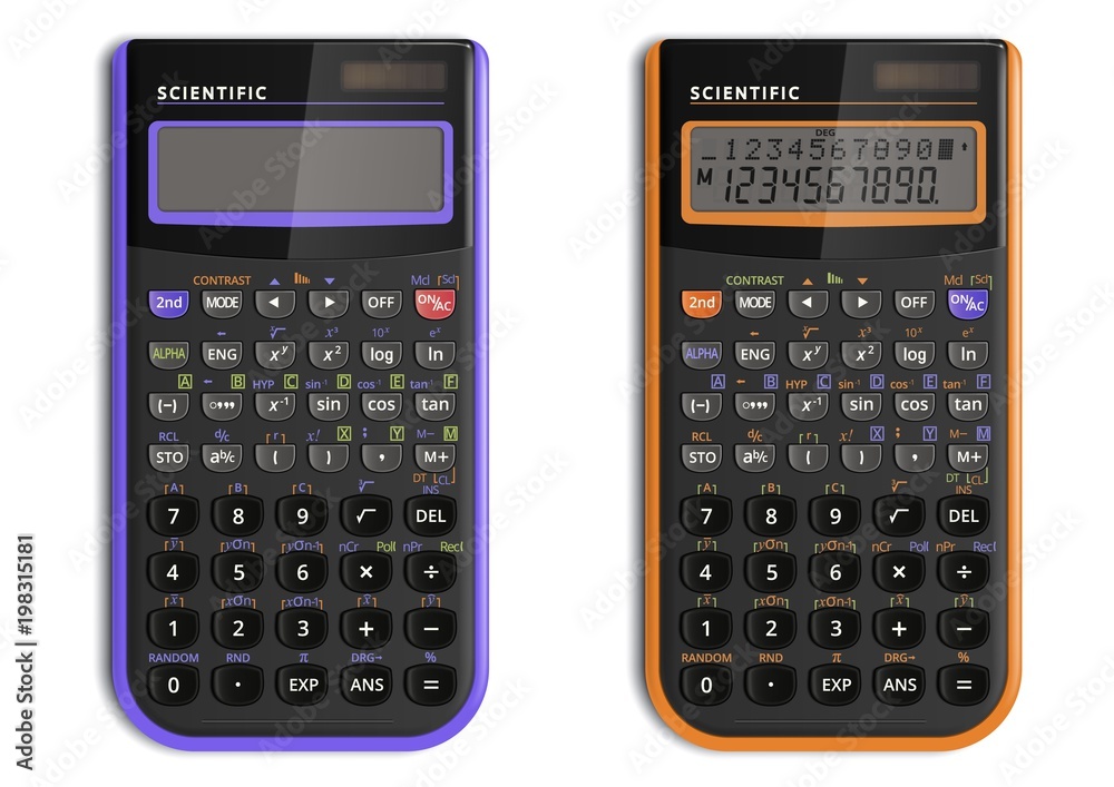 Scientific calculator with solar cell Scientific calculator with solar cell