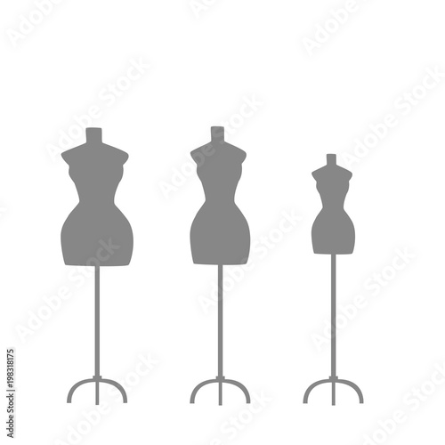 several light mannequins on a light background