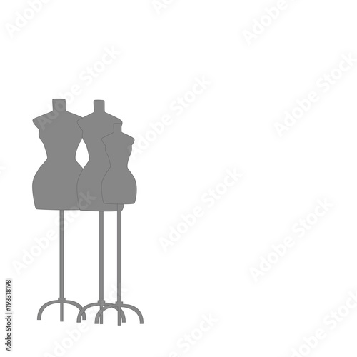 several light mannequins on a light background