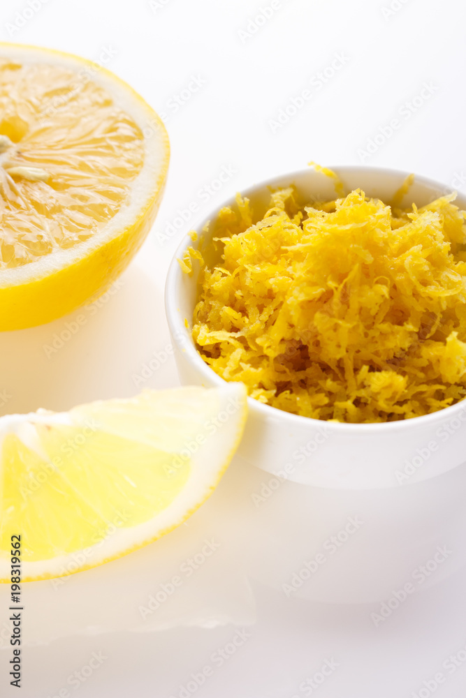 Lemon and juice on a white background Lemon and juice on a white background