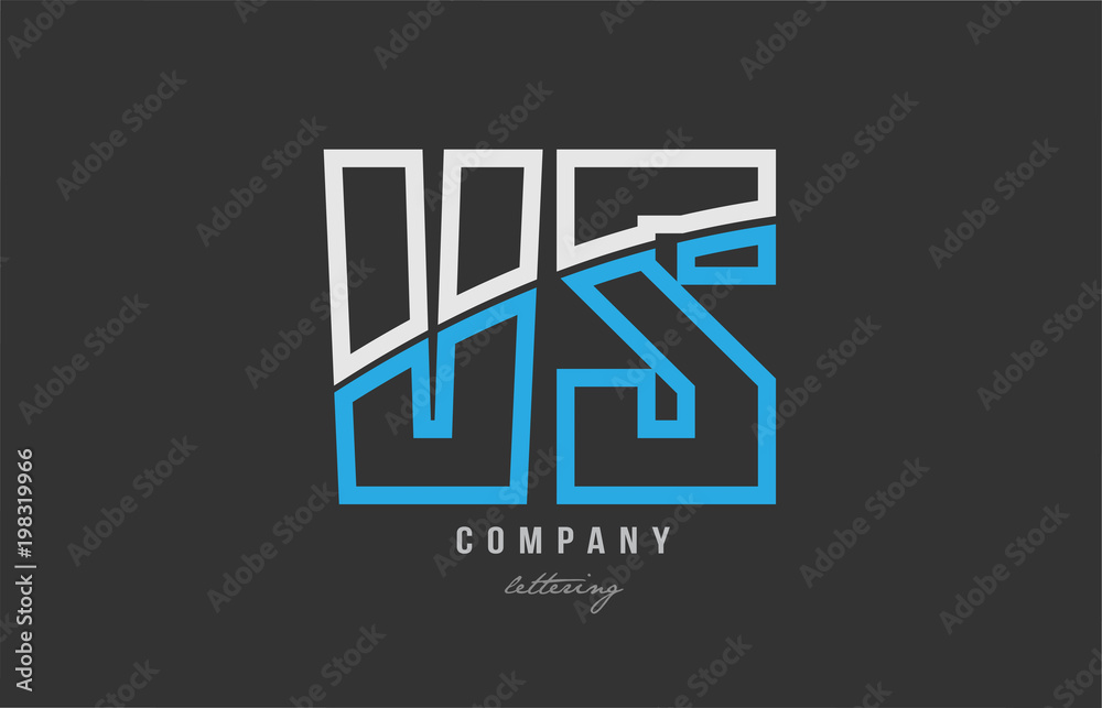 white blue alphabet letter ab a b logo icon design