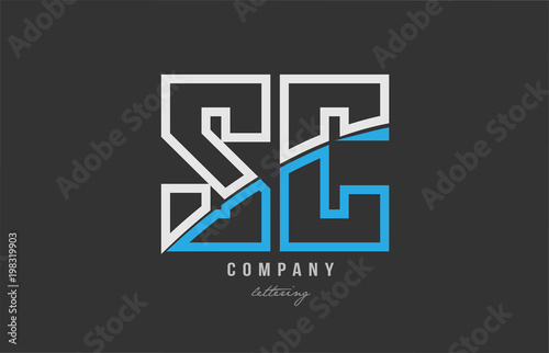 white blue alphabet letter ab a b logo icon design