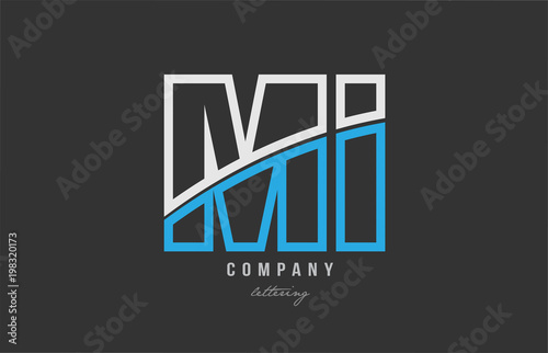 white blue alphabet letter ab a b logo icon design