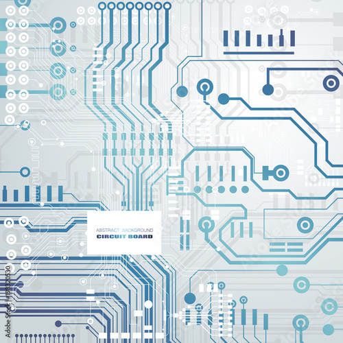 Vector circuit board illustration. Abstract technology.