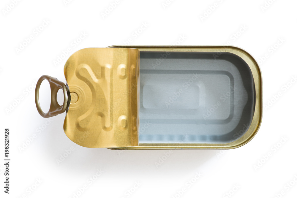 Empty tin over white background - Lattina vuota su sfondo bianco Empty tin over white background - Lattina vuota su sfondo bianco