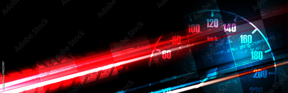 Fototapeta premium Racing speed background, vector illustration abstraction in car track