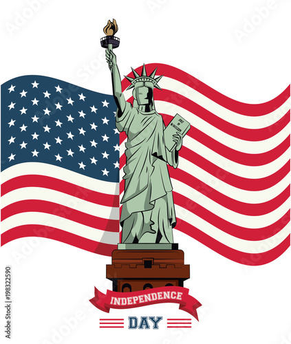 USA independence day card vector illustration graphic design