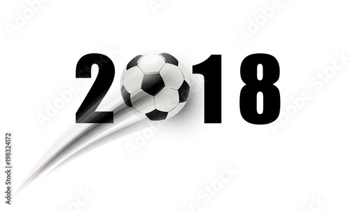 2018 Fußball mit Schweif