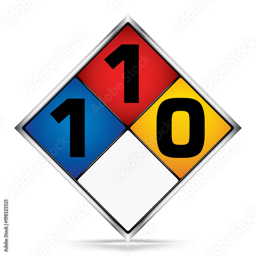 International  Diamond 1-1-0 Symbols,White,Blue,Red,Yellow Warning Dangerous icon on white background,Attracting attention Security First sign,Idea for,graphic,web design,Vector,illustration,EPS10