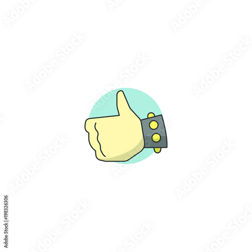 Colored thumb up illustration