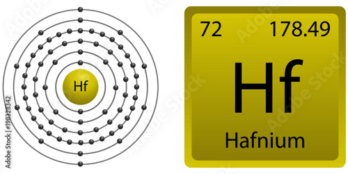 Hafnium Atom Shell