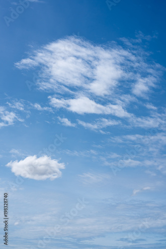 .Blue sky with white clouds