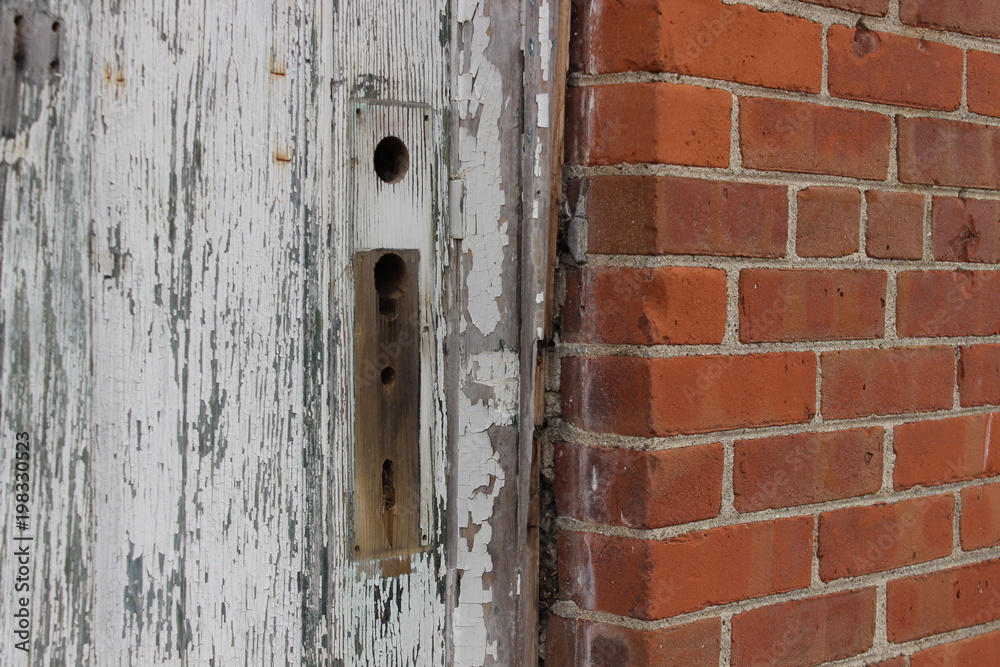 Exterior of old brick abandoned historical mental asylum facility Exterior of old brick abandoned historical mental asylum facility