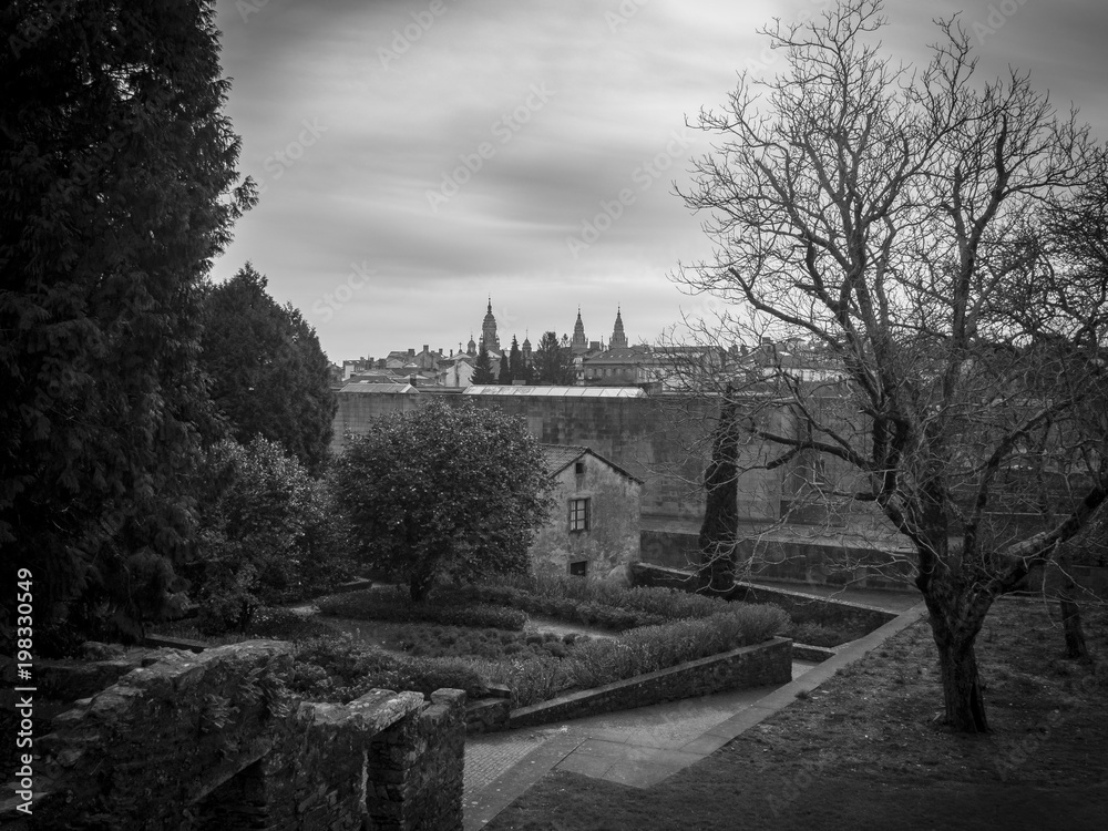 Santiago de Compostela view in Spain