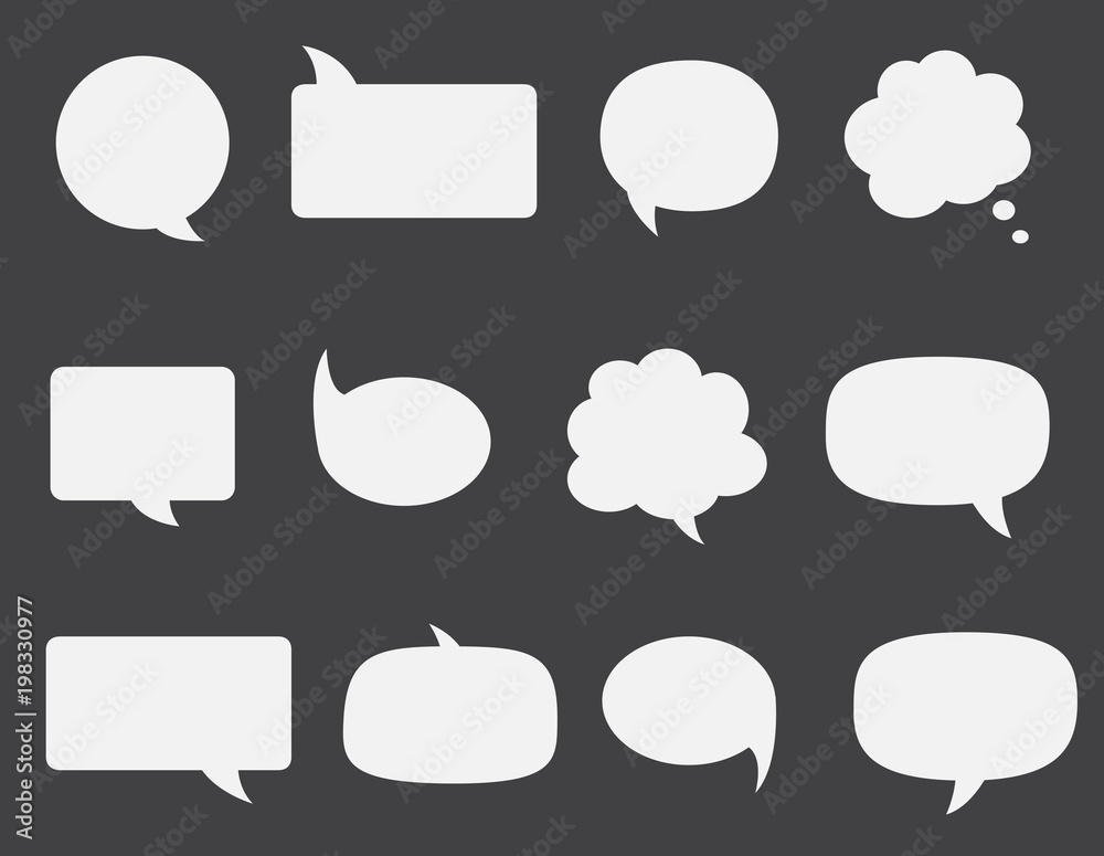 Set of speech bubbles. Vector image. Eps 10 Set of speech bubbles. Vector image. Eps 10