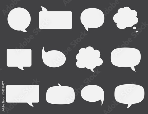 Set of  speech bubbles. Vector image. Eps 10