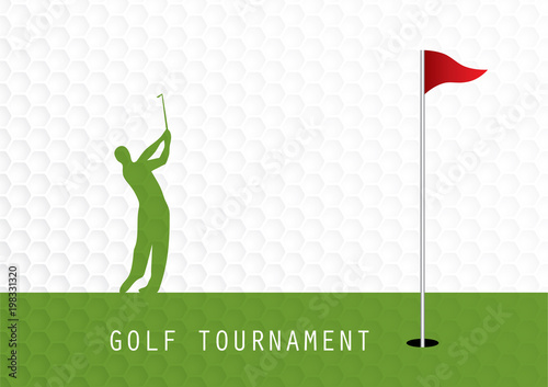 Golf tournament invitation flyer template graphic design