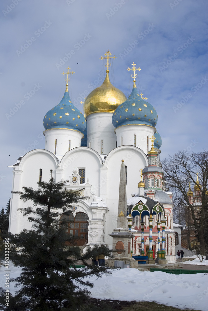Fototapeta premium Trinity Sergius Lavra, Sergiyev Posad, Russia. Popular landmark. Color photo.
