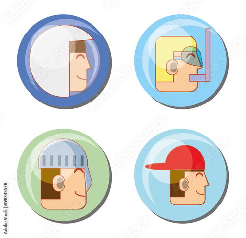 video game scene set icons