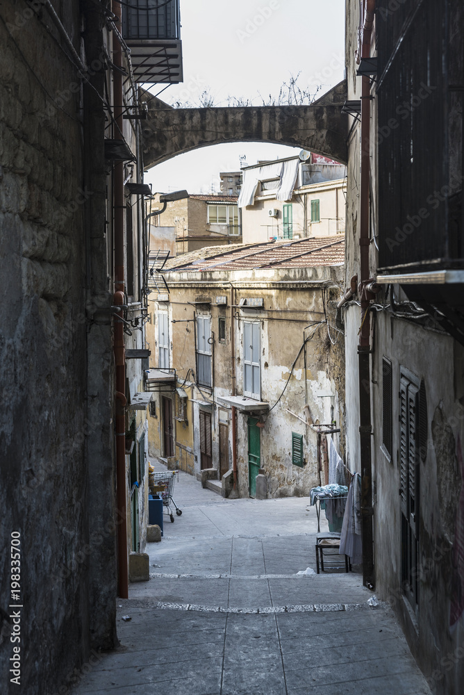 Street in Palermo in Sicily, Italy
