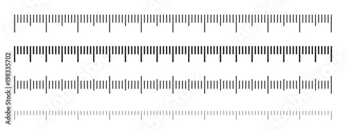 Fotografie, Obraz Ruler scale measure or vector length measurement scale chart