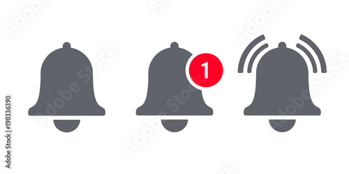 Obraz na plátně Notification bell icon for incoming inbox message