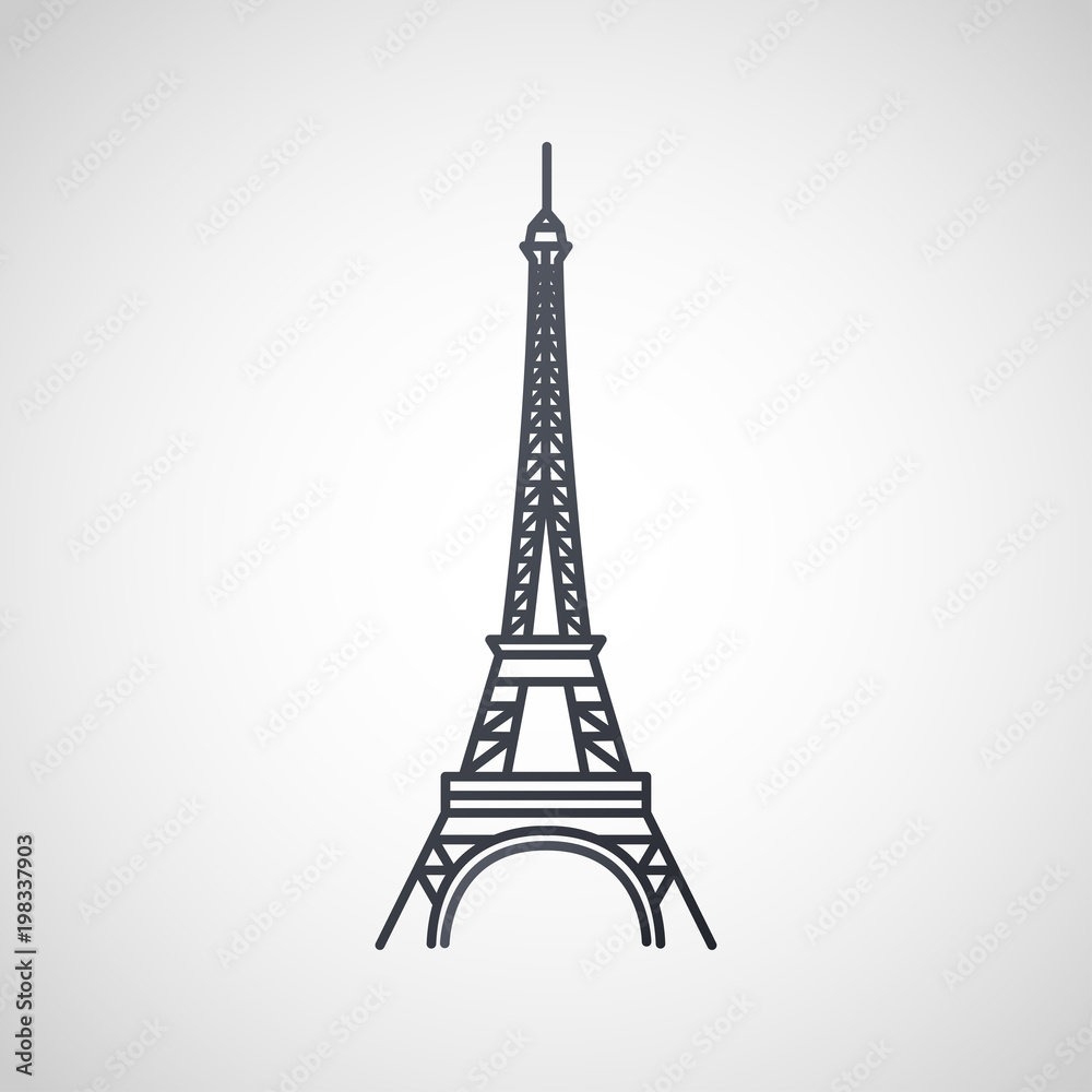 Eiffel Tower  logo icon design, vector illustration