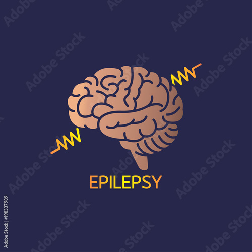EPILEPSY vector logo icon illustration