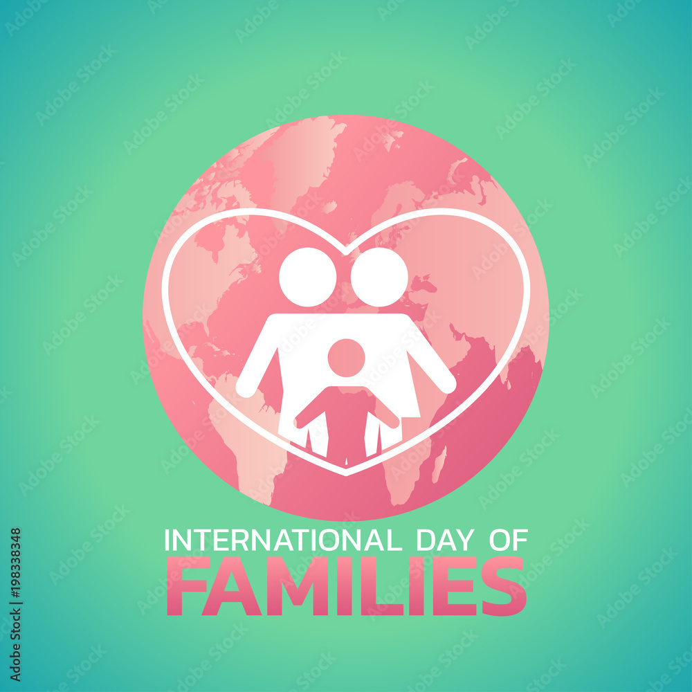 International Day of Families logo icon design, vector illustration