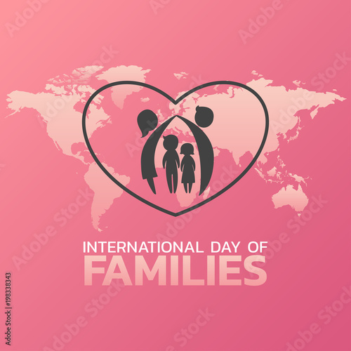 International Day of Families logo icon design, vector illustration