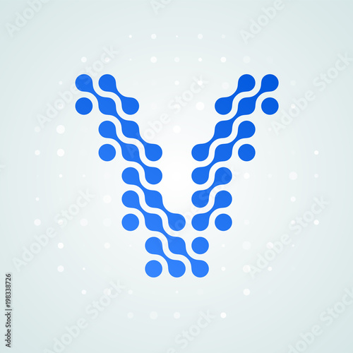 Letter V logo modern halfto...
