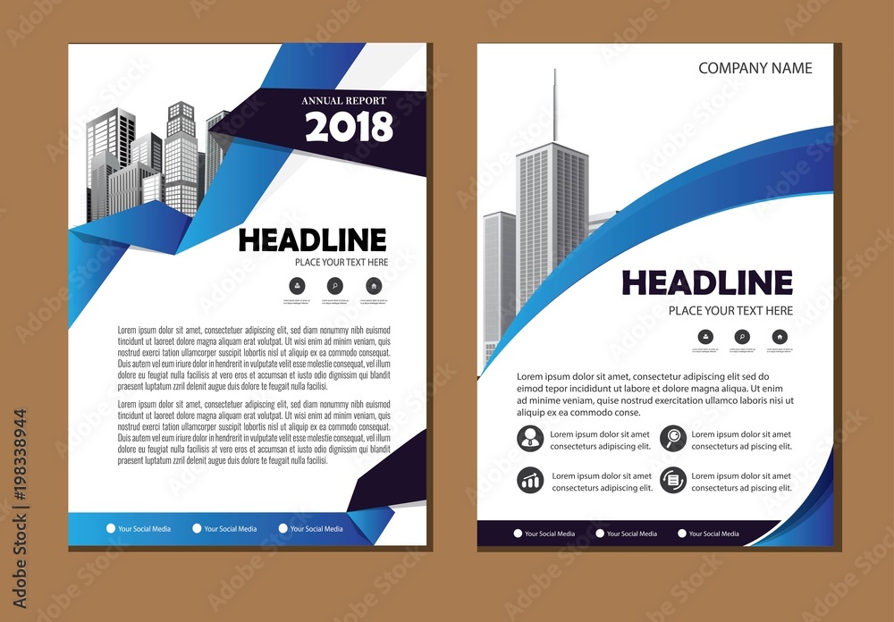 Naklejka premium Vector flyer, corporate business, flyer, brochure design, annual report and cover presentation with simple modern design template. EPS 10