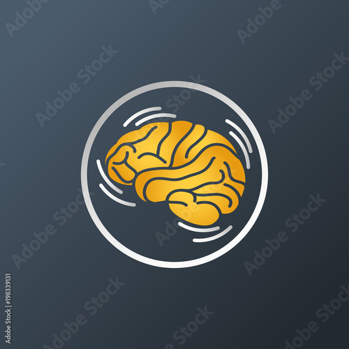 Parkinson’s disease vector logo icon illustration