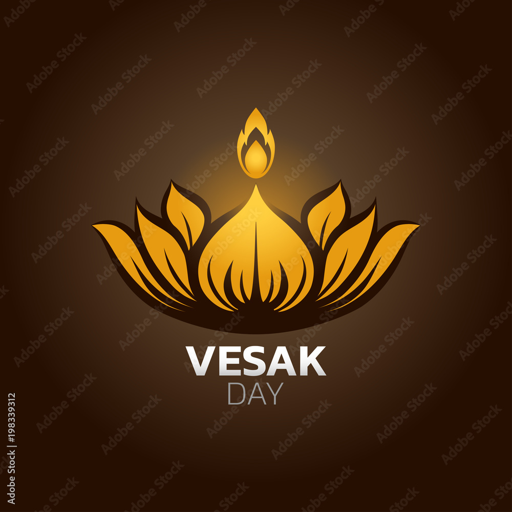 Vesak day icon design, vector illustration Stock Vector | Adobe Stock