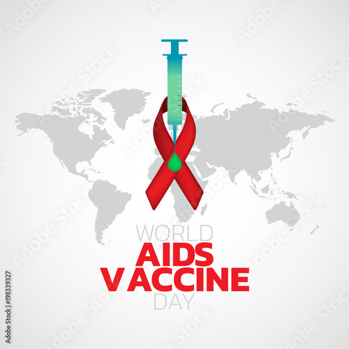 World AIDS Vaccine Day logo icon design, vector illustration