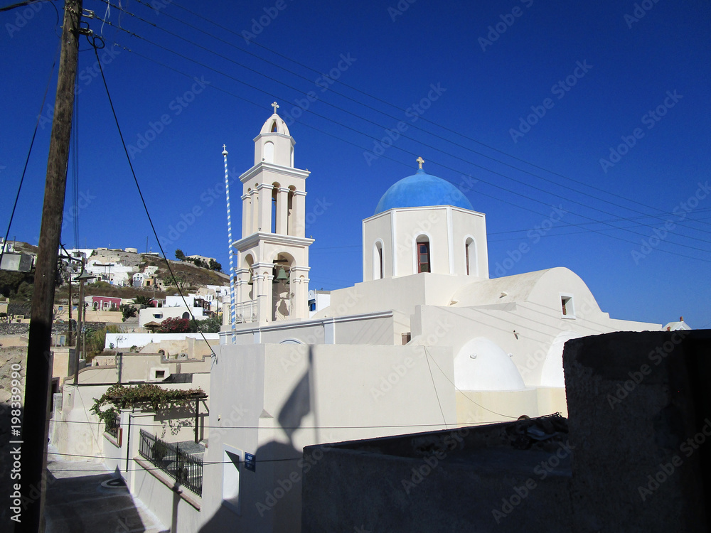 Santorin Pyrgos église Grèce