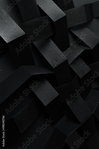 Composition of black stripes, abstract geometric background