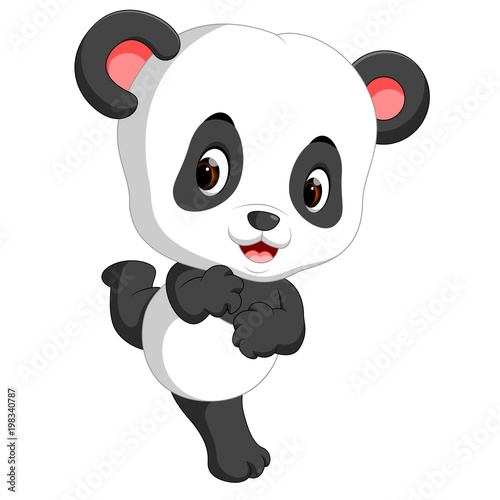 Fototapeta Naklejka Na Ścianę i Meble -  cute baby panda cartoon