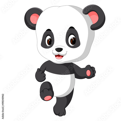 Fototapeta Naklejka Na Ścianę i Meble -  cute baby panda cartoon