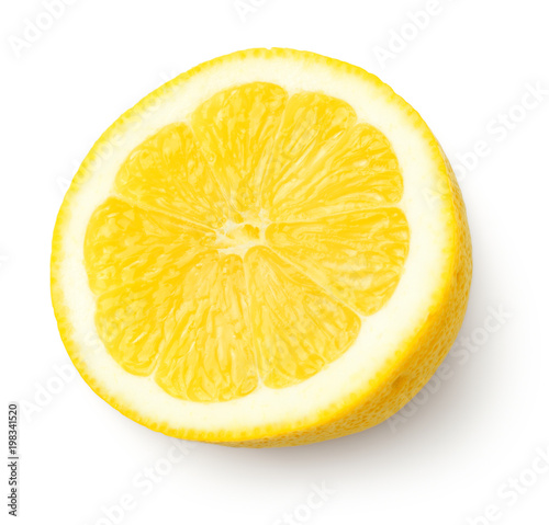Half of Lemon Isolated on White Background