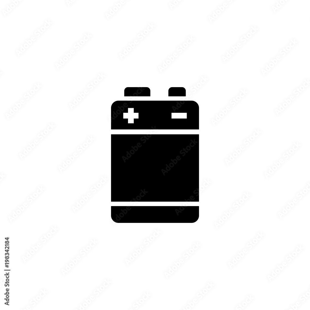 Alkaline Battery. Flat Vector Icon. Simple black symbol on white background Alkaline Battery. Flat Vector Icon. Simple black symbol on white background
