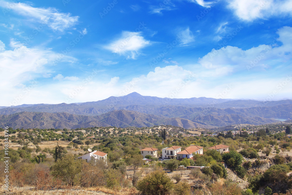 Beautiful view of the picturesque village of artisans Lefkara, Cyprus