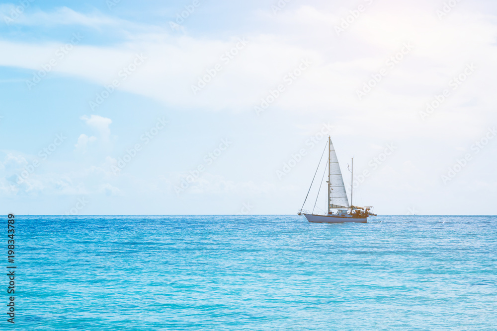 Obraz premium Boat on the sea.Lipe island, Koh Lipe, Satun province Thailand