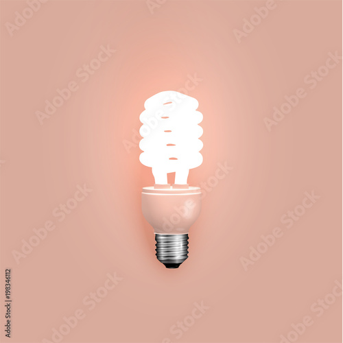 Energy saver lightbulb, vector illustration